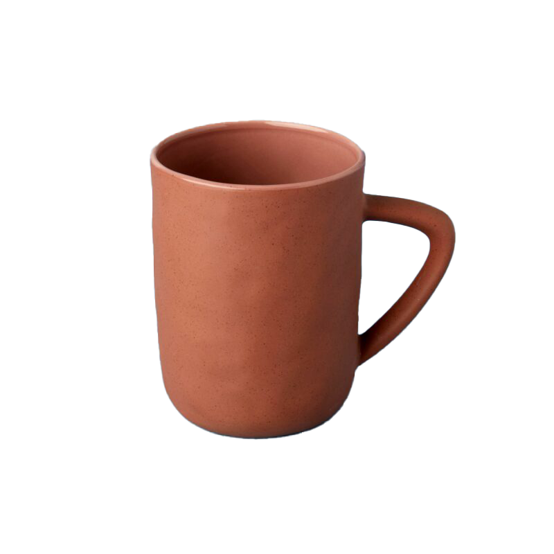 Grand mug 500ml couleur terracotta en grès en 2023