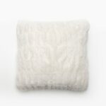 Coussin effet zibeline neige