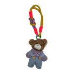 Bijou de sac ours salopette bleue