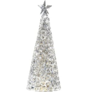 Sapin lumineux argent 28cm