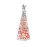 Sapin lumineux rouge 28cm